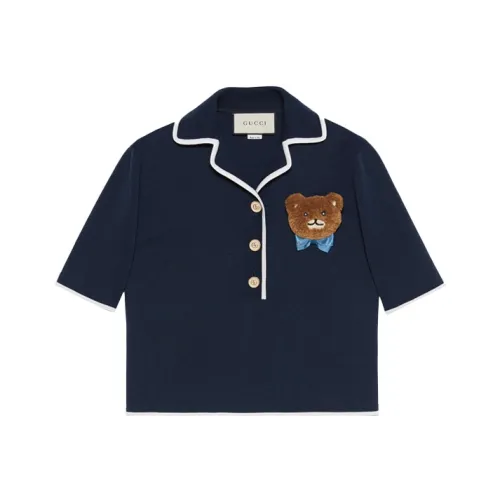 GUCCI Темно-синий Женское Поло