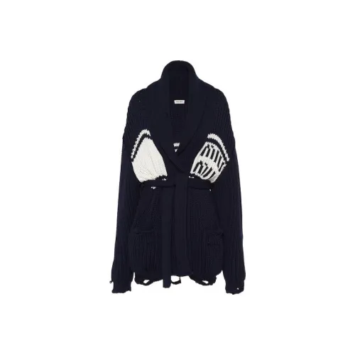 MIU MIU FW22 Трикотаж Женский Морской Синий