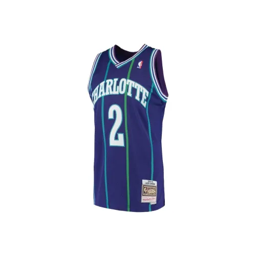 NBA x MITCHELL NESS Charlotte Hornets Larry Johnson Баскетбольная Джерси 1994 95 Hardwood Классическая Фанатская Версия