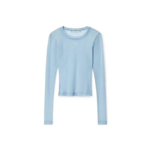 alexander wang синий-фиолетовый Женские футболки