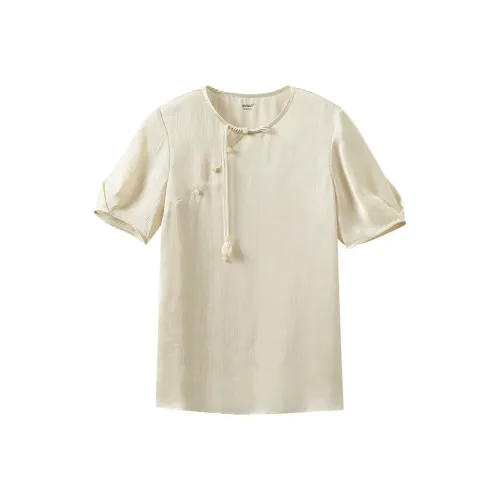 Inman Рубашка Женская Бежевый цвет с узором "Груша"