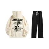 Комплект (абрикосовый топ+черные брюки)