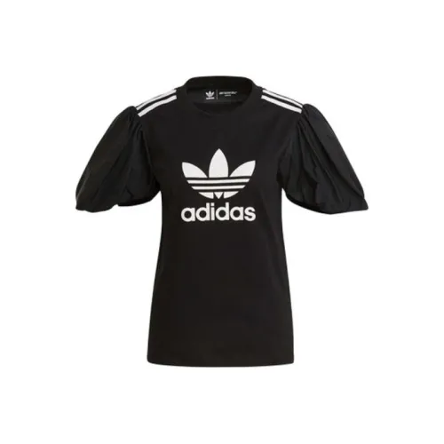 Adidas Originals Dry Clean Only Рукав буф T Рубашка Женские Черный