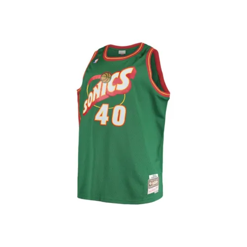 NBA Nike MITCHELL NESS Shawn Kemp Зеленый Баскетбольная Джерси Мужская Зеленая
