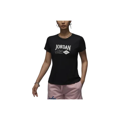 JORDAN Черные Женские T-рубашки