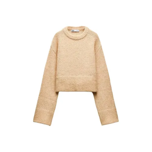 ZARA Песочный Женские Свитеры