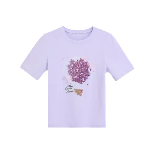 LUYOUYE Комплект с короткими рукавами рубашка женский светло-фиолетовый