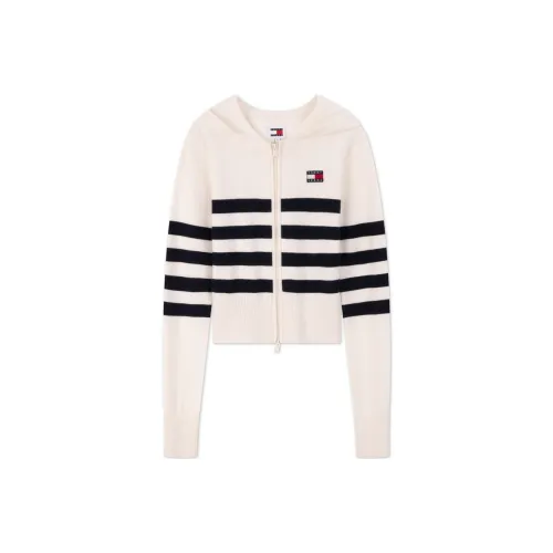 Tommy Hilfiger Экрю Полосы YBH Женские Трикотаж