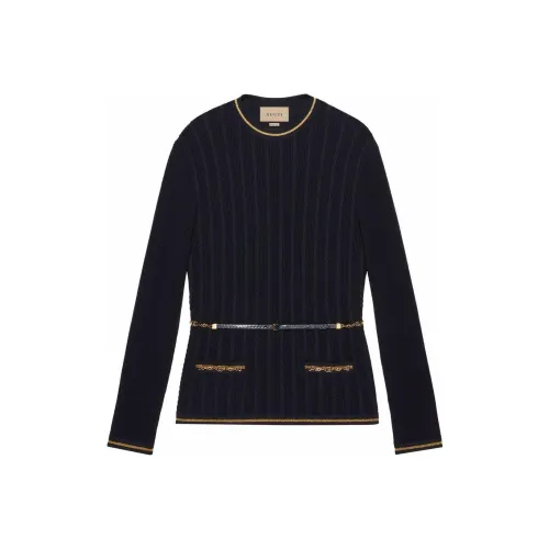 GUCCI Синий Женские Кашемировые Свитеры