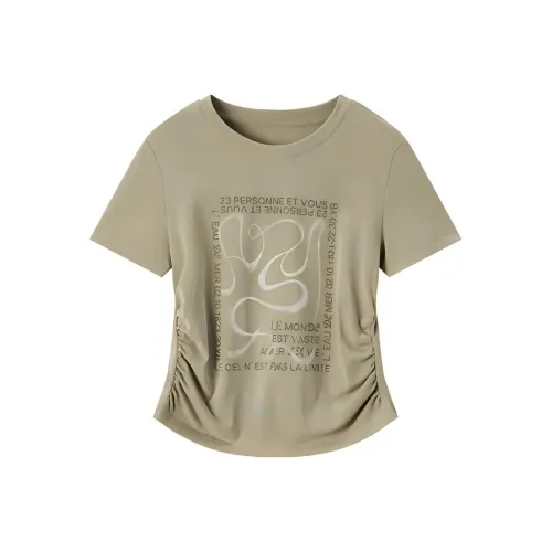 EICHITOO T-рубашка Женская Серая Зеленая