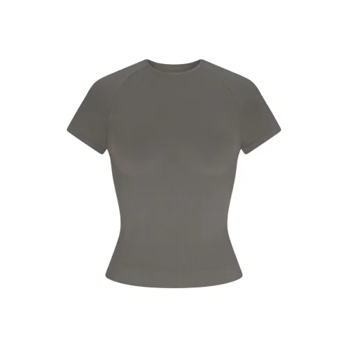 SKIMS T-рубашка женская металлическая бронзовая