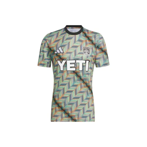 Adidas Austin FC SS24 Футбол Джерси Мужской Полупрозрачный Лаймово-Серый