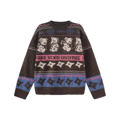 UNIFREE Коричневый Женский Свитер