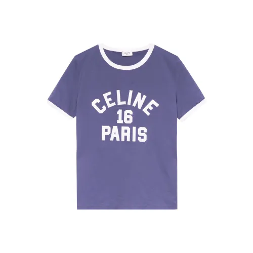 CELINE Фиолетовые Женские Т-рубашки