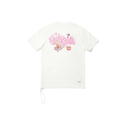 LINING x LOL Рукав с оборванным плечом T-рубашка Женская Экрю