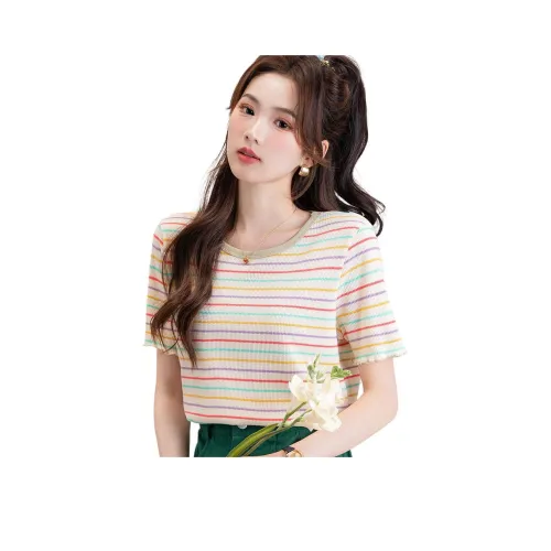 BALENO T-рубашка Летняя Женская Радужные Полосы
