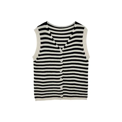 Icicofficial Трикотаж Женский Топ с Полосами Майка Кардиган