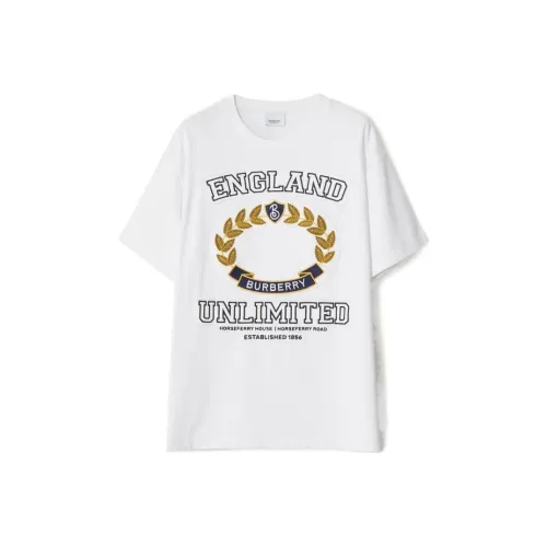 Burberry SS23 Рукав с оборванным плечом T-рубашка Женская Белая