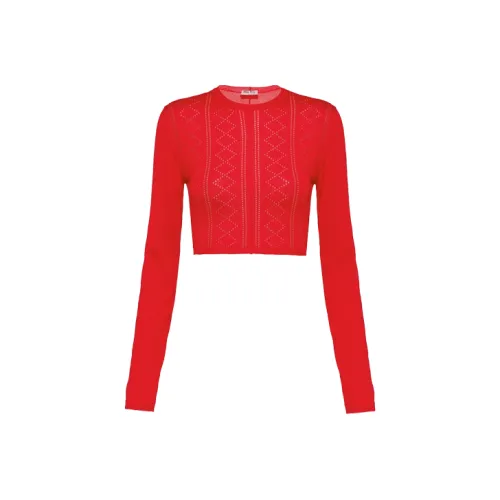 MIU MIU SS22 Свитер Женский Красный