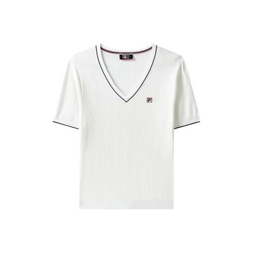 FILA Комплект с короткими рукавами T-рубашка женский парово-белый