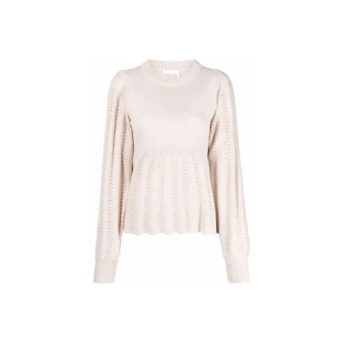SEE BY CHLOE Бежевый Женские кашемировые свитеры
