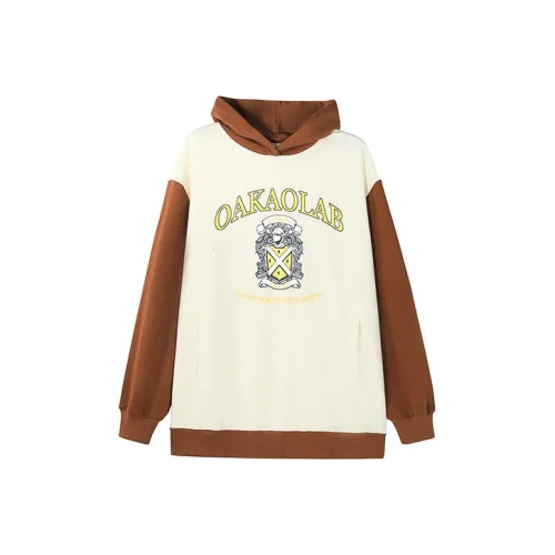 OAKAO Толстовка Унисекс Белый Коричневый Многоцветный
