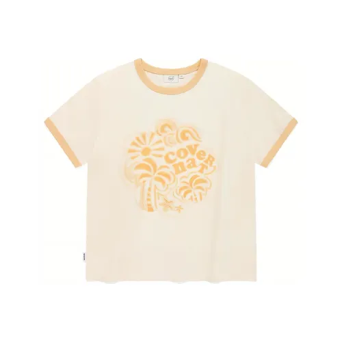 COVERNAT SS24 Стандартная T-рубашка Женская Айвори