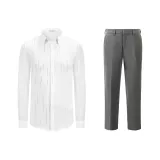 Set (Белая рубашка + Средне-серые брюки)
