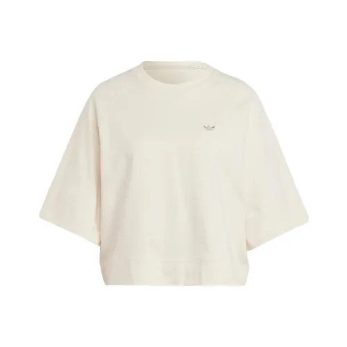 Adidas Originals Essential Рукав реглан T-рубашка Женская Чудесный белый