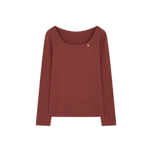 Mo Han Yi Mei T Рубашка Женская Кирпично-Красная
