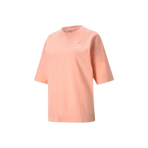 PUMA CLASSICS Абрикосово-красные Женские Футболки