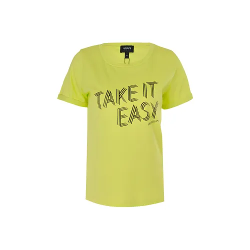 ARMANI JEANS Зеленые Женские Футболки