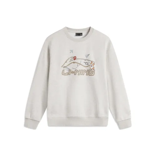 LINING Sports Fashion Collection Приглушенный серый с текстурой вереска Женские Толстовки