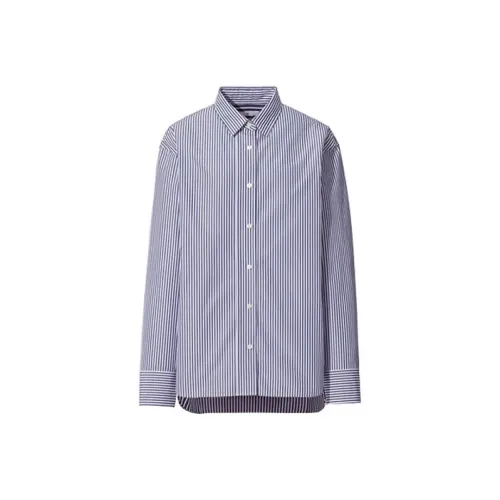 UNIQLO Синие Женские Рубашки