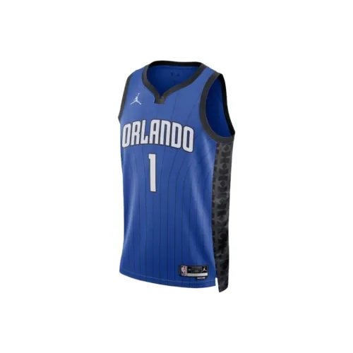 NBA Orlando Magic Jordan Statement Edition Swingman Jonathan ISAAC Баскетбольная Джерси Унисекс Синий