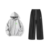 Серый топ + черные штаны