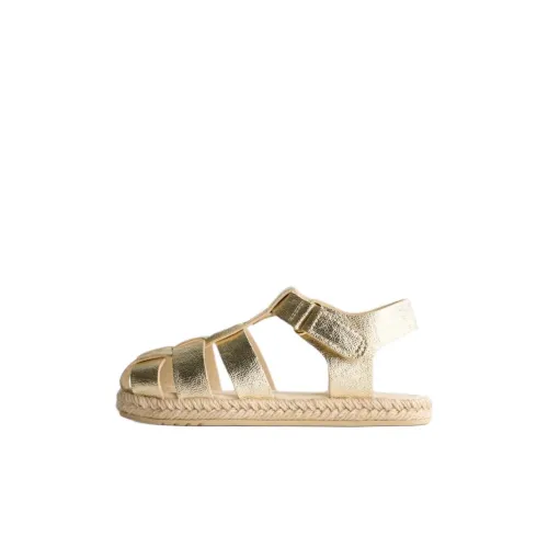 ZARA Противоскользящие Износостойкие Низкие Топы Детские Сандалии Золотые Для Дети Возрастом 3-7 Лет