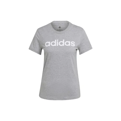 Adidas Essentials Рукав с оборванным плечом T-рубашка Женская Серый