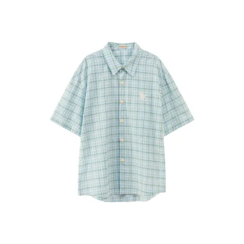 NO ONE ELSE Рубашка Унисекс Синяя Клетка