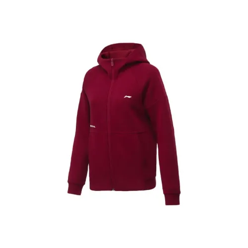 LINING Training Series Толстовка Женская Темно-Каштановый Красный