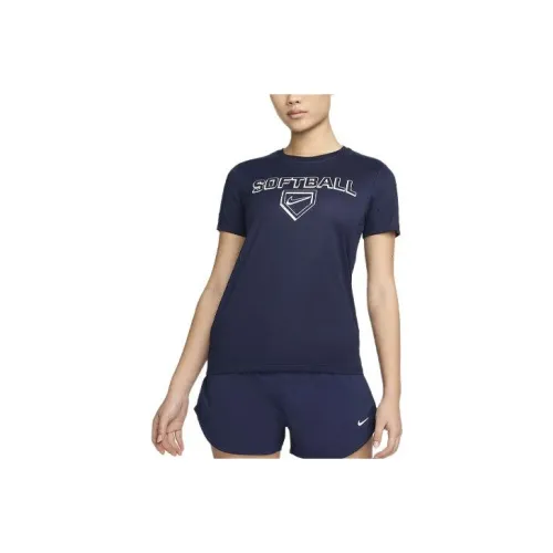 nike Стандартная футболка женская морского синего цвета