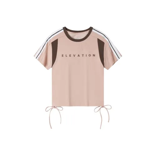 XTEP T-рубашка Женская Tongguan Розовая Кофейно-коричневая