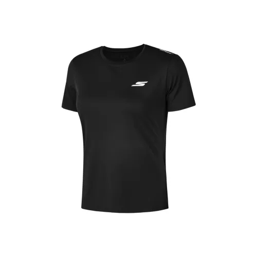 Skechers Comfort Technology Series Угольный черный/0018 Женские футболки