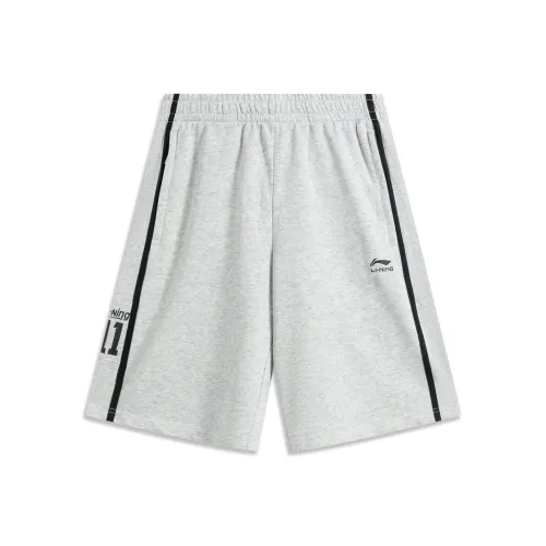 LINING Sports Life Collection Повседневные шорты Мужские Каменный меланж серый