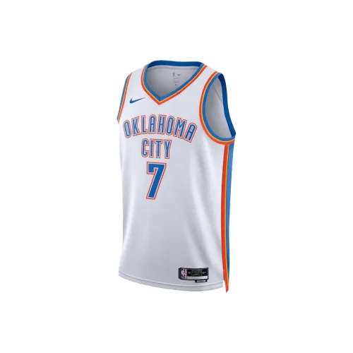 NBA Oklahoma City Thunder Nike Association Edition Swingman Баскетбольная Джерси Унисекс Белый
