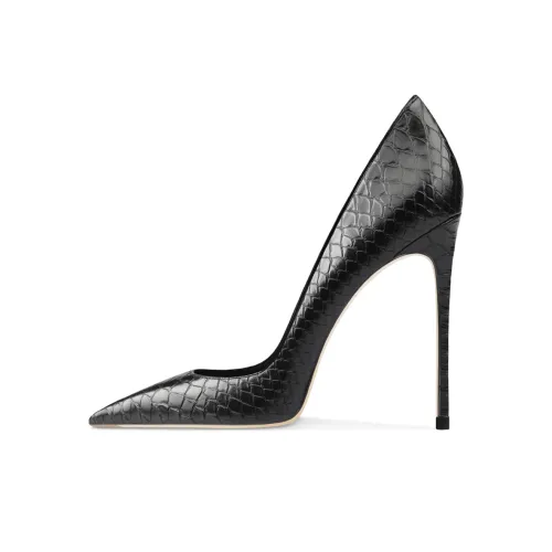CHUYANG Узкий каблук Высокие каблуки Женские Змеиный принт Черный