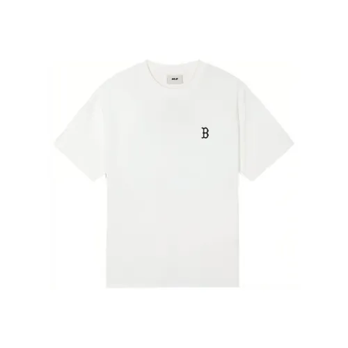 MLB Рукав с оборванным плечом T-рубашка Женская цвет слоновая кость