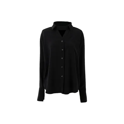 SOON FLOWER Рубашка Женская Черная