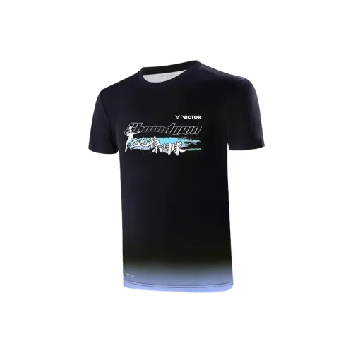 VICTOR Бадминтон Джерси Унисекс Черный