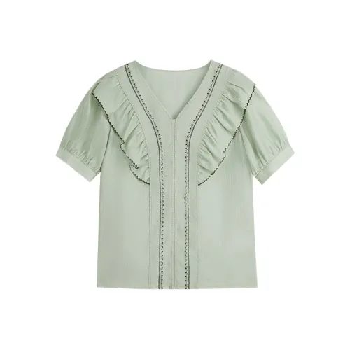 Pit Светло-зеленая Женская Рубашка